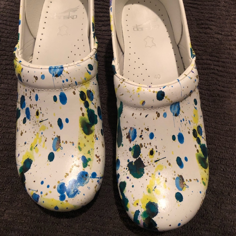 Dansko Splatter Paint Clogs